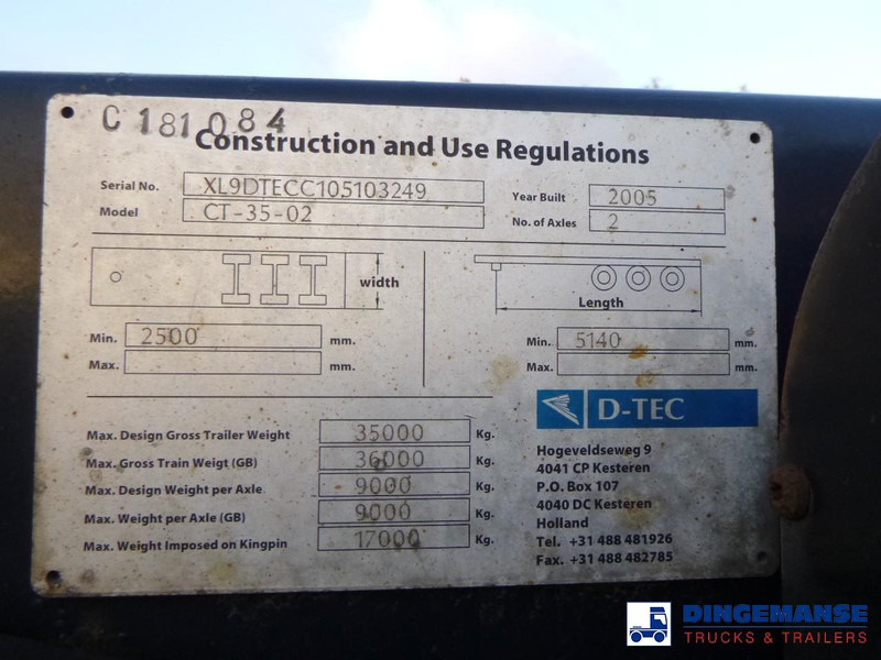 Επικαθήμενο μεταφοράς εμπορευματοκιβωτίων/ Κινητό αμάξωμα D-Tec 4-axle container combi trailer (2 + 2 axles): φωτογραφία 18 Επικαθήμενο μεταφοράς εμπορευματοκιβωτίων/ Κινητό αμάξωμα D-Tec 4-axle container combi trailer (2 + 2 axles): φωτογραφία 18