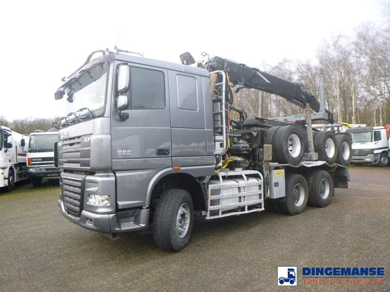 DAF XF 105.510 6x4 + Loglift F281S83 crane / timber truck + dolly - Φορτηγό με γερανό: φωτογραφία 1 DAF XF 105.510 6x4 + Loglift F281S83 crane / timber truck + dolly - Φορτηγό με γερανό: φωτογραφία 1