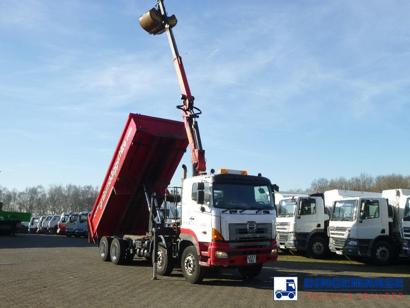 Hino FY1EUKA 8x4 tipper RHD + Palfinger E120L + grapple - Φορτηγό με γερανό: φωτογραφία 2 Hino FY1EUKA 8x4 tipper RHD + Palfinger E120L + grapple - Φορτηγό με γερανό: φωτογραφία 2