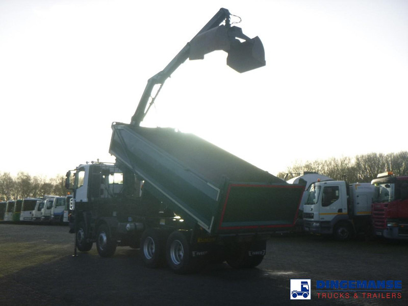 Iveco AD340T36 8x4 RHD tipper + HMF 1244 Z1 - Φορτηγό με γερανό: φωτογραφία 4 Iveco AD340T36 8x4 RHD tipper + HMF 1244 Z1 - Φορτηγό με γερανό: φωτογραφία 4