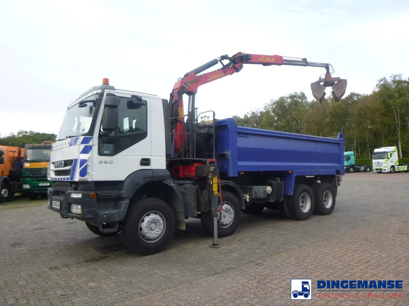 Iveco AD340T36 8x4 RHD tipper + Palfinger E120 plus + grapple - Φορτηγό με γερανό: φωτογραφία 1 Iveco AD340T36 8x4 RHD tipper + Palfinger E120 plus + grapple - Φορτηγό με γερανό: φωτογραφία 1