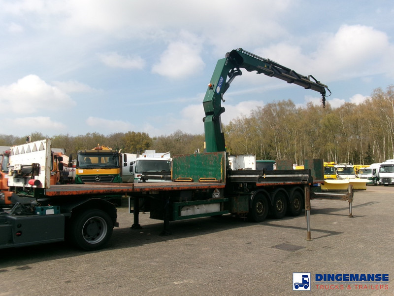 Massey Platform trailer + HMF 4720 K3 crane - Φορτηγό με ανοιχτή καρότσα, Φορτηγό με γερανό: φωτογραφία 1 Massey Platform trailer + HMF 4720 K3 crane - Φορτηγό με ανοιχτή καρότσα, Φορτηγό με γερανό: φωτογραφία 1