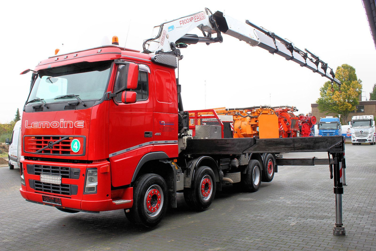 Volvo FM 480 8x2 Pritsche + FASSI F800XP Kran 6x - Φορτηγό με ανοιχτή καρότσα, Φορτηγό με γερανό: φωτογραφία 3 Volvo FM 480 8x2 Pritsche + FASSI F800XP Kran 6x - Φορτηγό με ανοιχτή καρότσα, Φορτηγό με γερανό: φωτογραφία 3