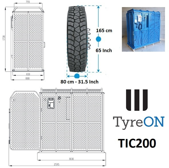TIC200 automatic tire inflation cage - Εξοπλισμός γκαράζ: φωτογραφία 4 TIC200 automatic tire inflation cage - Εξοπλισμός γκαράζ: φωτογραφία 4