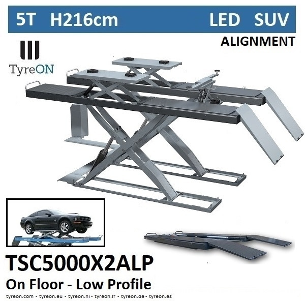 Εξοπλισμός γκαράζ TSC5000X2A LP wheel alignment lift - On floor - Free wheel lifting system - 5.2 m lightened runways (76 cm wide) - Low profile - 5T: φωτογραφία 6