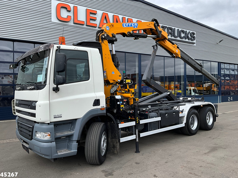 DAF FAS 85 CF 410 Effer 16 Tonmeter laadkraan - Φορτηγό φόρτωσης γάντζου, Φορτηγό με γερανό: φωτογραφία 1 DAF FAS 85 CF 410 Effer 16 Tonmeter laadkraan - Φορτηγό φόρτωσης γάντζου, Φορτηγό με γερανό: φωτογραφία 1