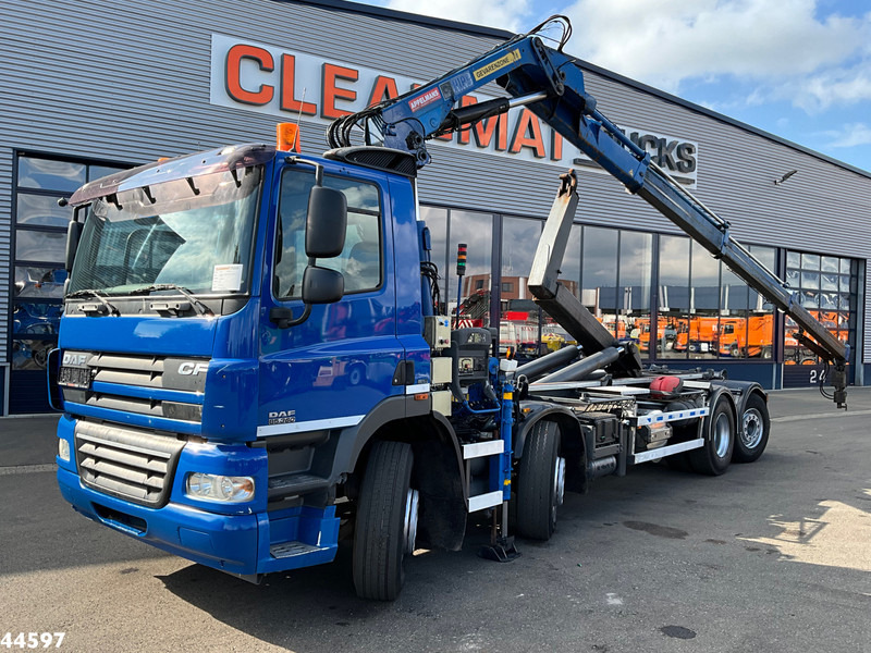 DAF FAX 85 CF 360 8x2 Euro 5 Hiab 16 Tonmeter laadkraan - Φορτηγό φόρτωσης γάντζου, Φορτηγό με γερανό: φωτογραφία 1 DAF FAX 85 CF 360 8x2 Euro 5 Hiab 16 Tonmeter laadkraan - Φορτηγό φόρτωσης γάντζου, Φορτηγό με γερανό: φωτογραφία 1