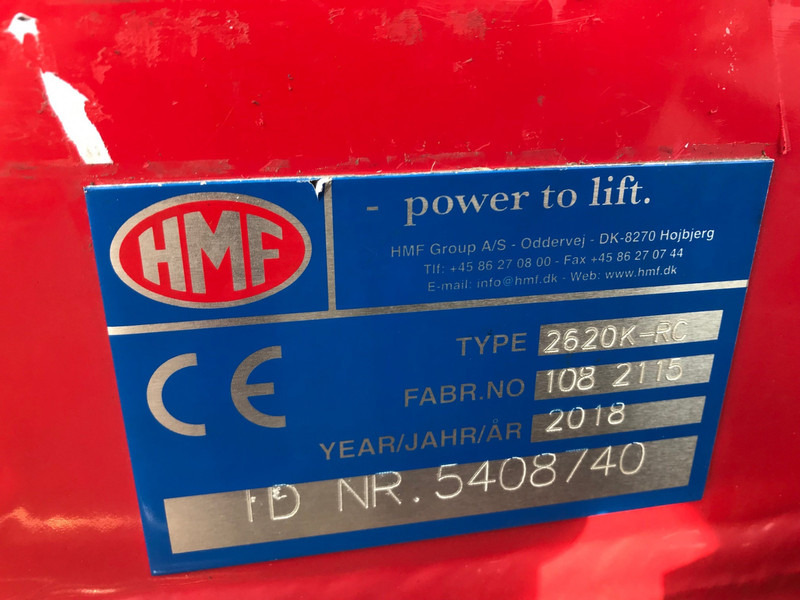 HMF 2620K-RC NEW AND UNUSED! - Γερανός παπαγάλος: φωτογραφία 4 HMF 2620K-RC NEW AND UNUSED! - Γερανός παπαγάλος: φωτογραφία 4