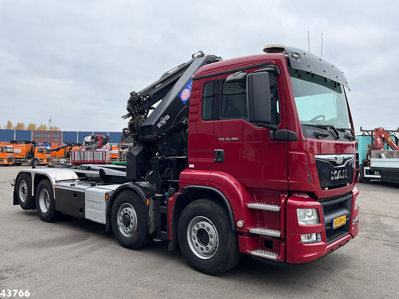 MAN TGS 35.480 8x4H Euro 6 HMF 40 Tonmeter laadkraan + Fly-Jib - Φορτηγό φόρτωσης γάντζου, Φορτηγό με γερανό: φωτογραφία 3 MAN TGS 35.480 8x4H Euro 6 HMF 40 Tonmeter laadkraan + Fly-Jib - Φορτηγό φόρτωσης γάντζου, Φορτηγό με γερανό: φωτογραφία 3
