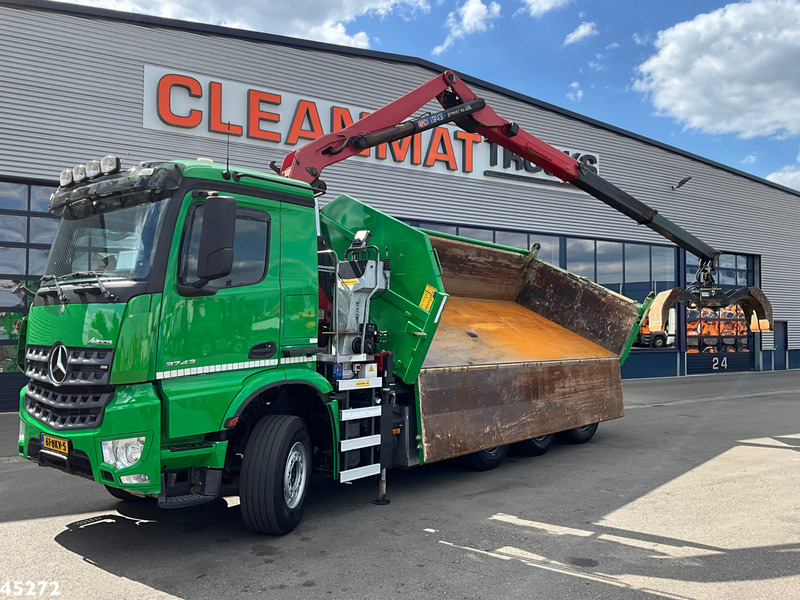 Mercedes-Benz Arocs 3743 8x4 Euro 6 HMF 19 Tonmeter Elektrisch/Hydraulisch aangedreven Z-kraan - Φορτηγό ανατρεπόμενο, Φορτηγό με γερανό: φωτογραφία 2 Mercedes-Benz Arocs 3743 8x4 Euro 6 HMF 19 Tonmeter Elektrisch/Hydraulisch aangedreven Z-kraan - Φορτηγό ανατρεπόμενο, Φορτηγό με γερανό: φωτογραφία 2