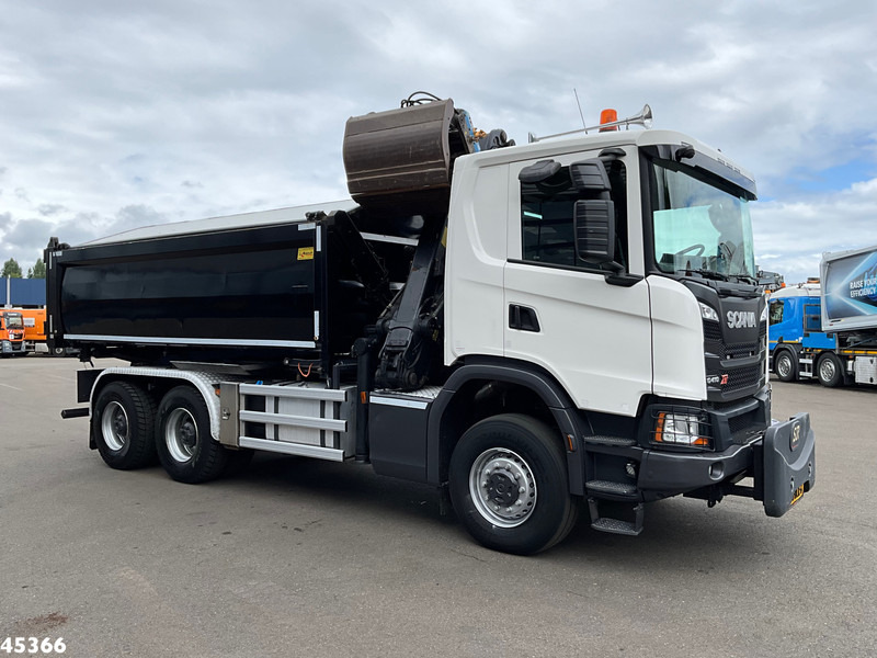 Scania G 410 6x6 Euro 6 Palfinger 17 Tonmeter Z-kraan - Φορτηγό ανατρεπόμενο, Φορτηγό με γερανό: φωτογραφία 4 Scania G 410 6x6 Euro 6 Palfinger 17 Tonmeter Z-kraan - Φορτηγό ανατρεπόμενο, Φορτηγό με γερανό: φωτογραφία 4