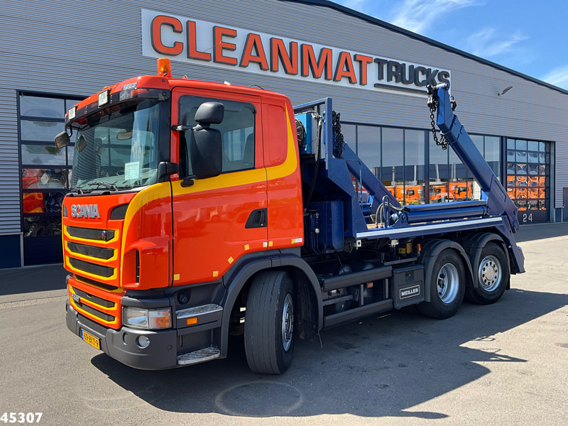 Scania G 440 6x2 Meiller 16 Tons portaalarmsysteem - Φορτηγό καδοφόρος φορτωτής: φωτογραφία 1 Scania G 440 6x2 Meiller 16 Tons portaalarmsysteem - Φορτηγό καδοφόρος φορτωτής: φωτογραφία 1
