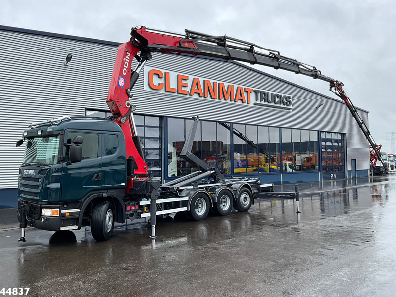 Scania G480 8x4 HMF 60 Tonmeter laadkraan + Fly-jib - Φορτηγό φόρτωσης γάντζου, Φορτηγό με γερανό: φωτογραφία 1 Scania G480 8x4 HMF 60 Tonmeter laadkraan + Fly-jib - Φορτηγό φόρτωσης γάντζου, Φορτηγό με γερανό: φωτογραφία 1