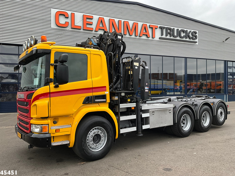 Scania P 410 8x4 Euro 6 Palfinger 14 Tonmeter Z-kraan - Φορτηγό φόρτωσης γάντζου, Φορτηγό με γερανό: φωτογραφία 2 Scania P 410 8x4 Euro 6 Palfinger 14 Tonmeter Z-kraan - Φορτηγό φόρτωσης γάντζου, Φορτηγό με γερανό: φωτογραφία 2