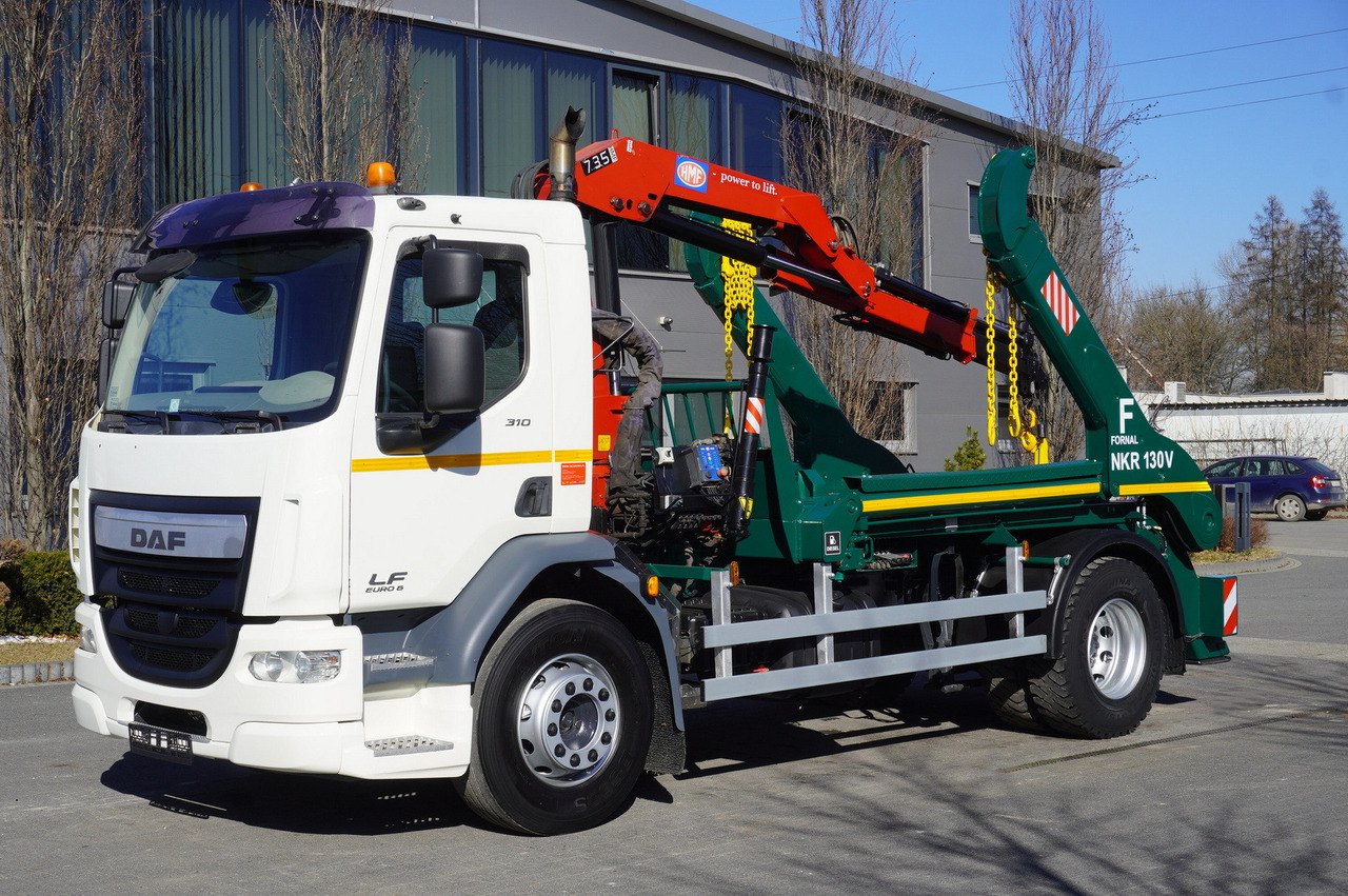 DAF LF 18.310 E6 / Skip loader Fornal NKR 130V / HDS HMF 735 K2 / Manual gearbox - Φορτηγό φόρτωσης γάντζου, Φορτηγό με γερανό: φωτογραφία 1 DAF LF 18.310 E6 / Skip loader Fornal NKR 130V / HDS HMF 735 K2 / Manual gearbox - Φορτηγό φόρτωσης γάντζου, Φορτηγό με γερανό: φωτογραφία 1