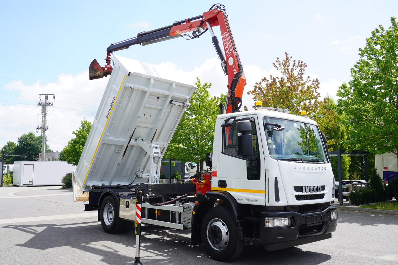 IVECO Eurocargo 160E22 EEV Dump truck / Bortmatic / Crane FASSI F95A.0.22 - Φορτηγό με ανοιχτή καρότσα, Φορτηγό με γερανό: φωτογραφία 3 IVECO Eurocargo 160E22 EEV Dump truck / Bortmatic / Crane FASSI F95A.0.22 - Φορτηγό με ανοιχτή καρότσα, Φορτηγό με γερανό: φωτογραφία 3