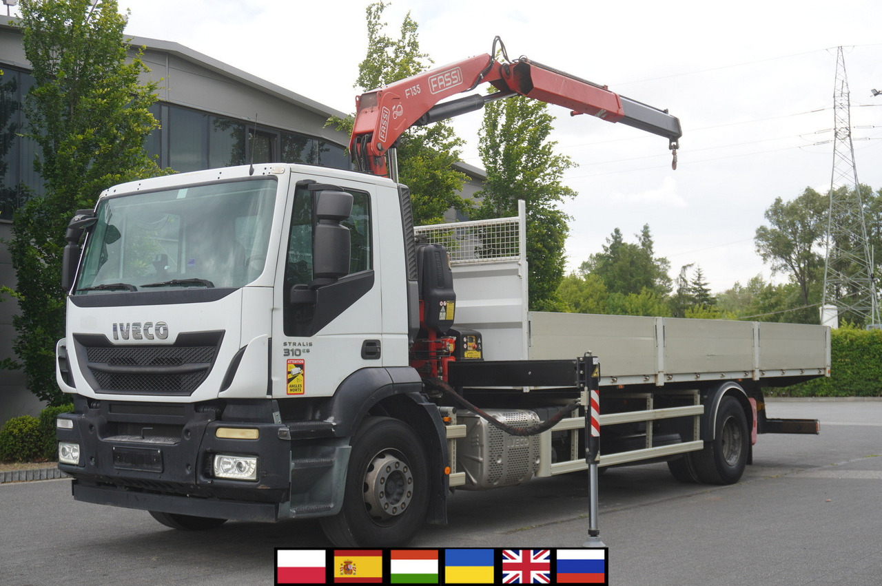 IVECO STRALIS 19.310 E6 / Flatbed 19 EPAL / FASSI F135 / 225 MTH! / 5.7 T - Φορτηγό με γερανό, Φορτηγό με γερανό: φωτογραφία 1 IVECO STRALIS 19.310 E6 / Flatbed 19 EPAL / FASSI F135 / 225 MTH! / 5.7 T - Φορτηγό με γερανό, Φορτηγό με γερανό: φωτογραφία 1