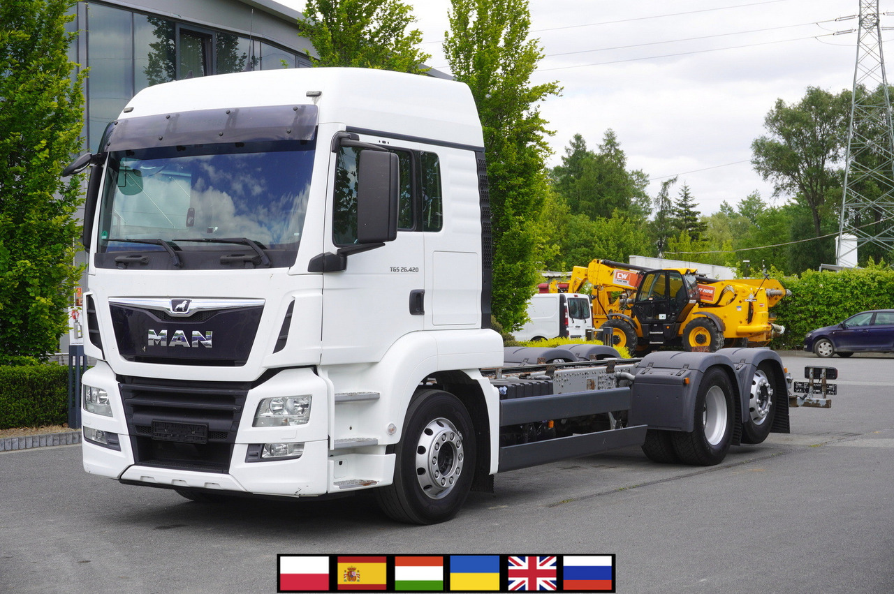 MAN TGS 26.420 / 7.5 m chassis / 14.5 t load cap. / Sleeping cab - Φορτηγό σασί: φωτογραφία 1 MAN TGS 26.420 / 7.5 m chassis / 14.5 t load cap. / Sleeping cab - Φορτηγό σασί: φωτογραφία 1