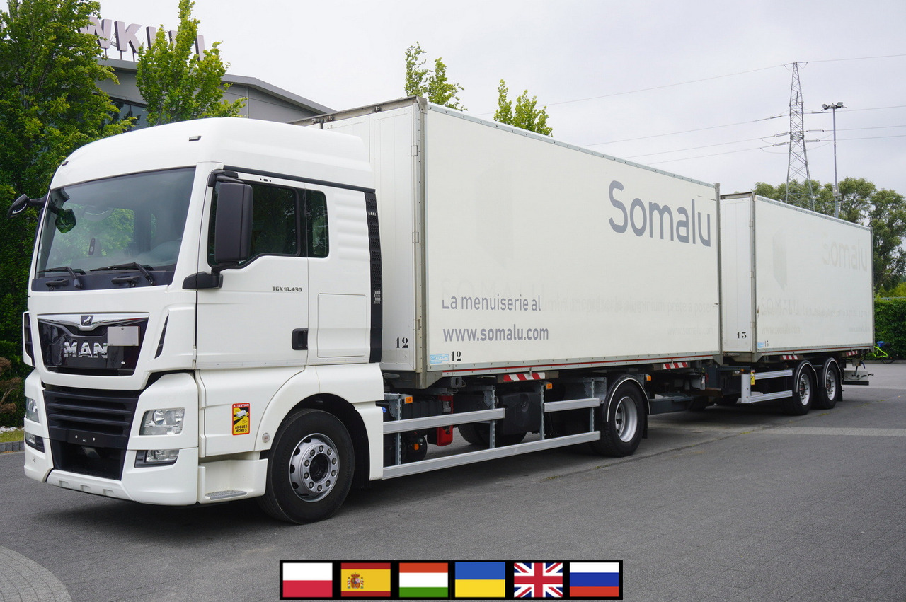 MAN TGX 18.430 / 18 EPAL box / Fruehauf 18 EPAL box trailer / 2021 - Φορτηγό κόφα: φωτογραφία 1 MAN TGX 18.430 / 18 EPAL box / Fruehauf 18 EPAL box trailer / 2021 - Φορτηγό κόφα: φωτογραφία 1