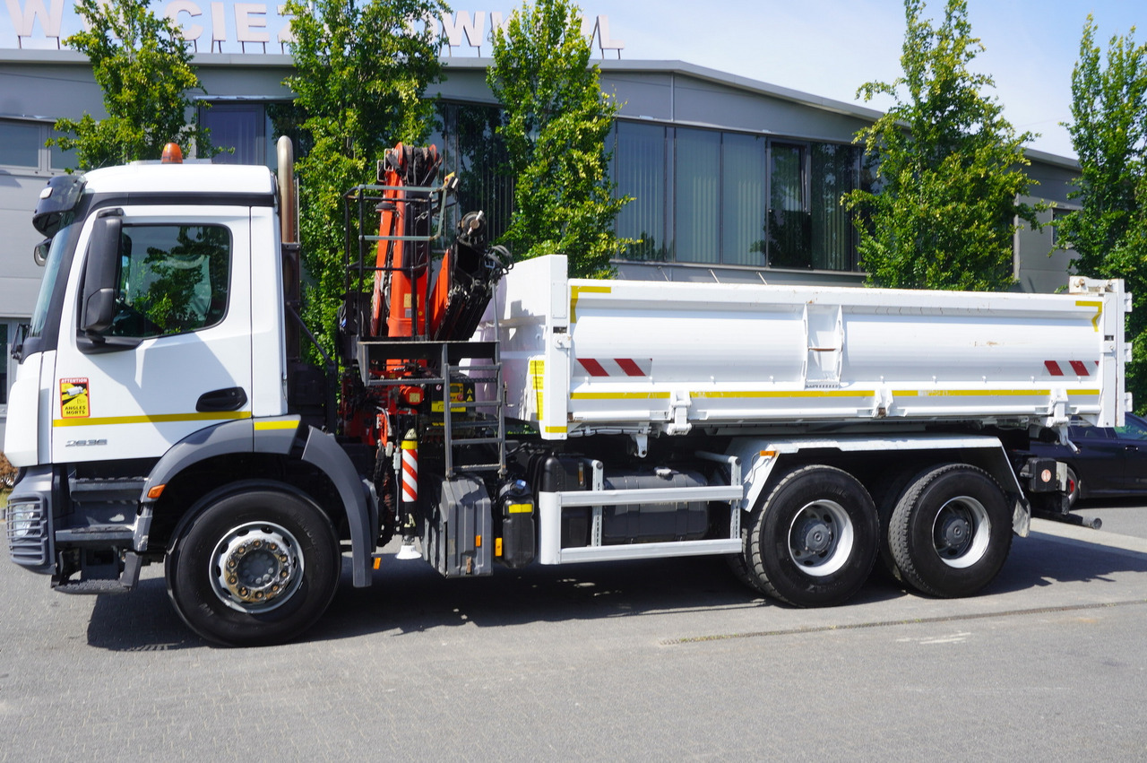MERCEDES-BENZ AROCS 2636 / Fassi F155A.0.22 crane 6t / 120 tho. km / 3-sided dump truck / 2 x Bordmatic - Φορτηγό ανατρεπόμενο, Φορτηγό με γερανό: φωτογραφία 4 MERCEDES-BENZ AROCS 2636 / Fassi F155A.0.22 crane 6t / 120 tho. km / 3-sided dump truck / 2 x Bordmatic - Φορτηγό ανατρεπόμενο, Φορτηγό με γερανό: φωτογραφία 4