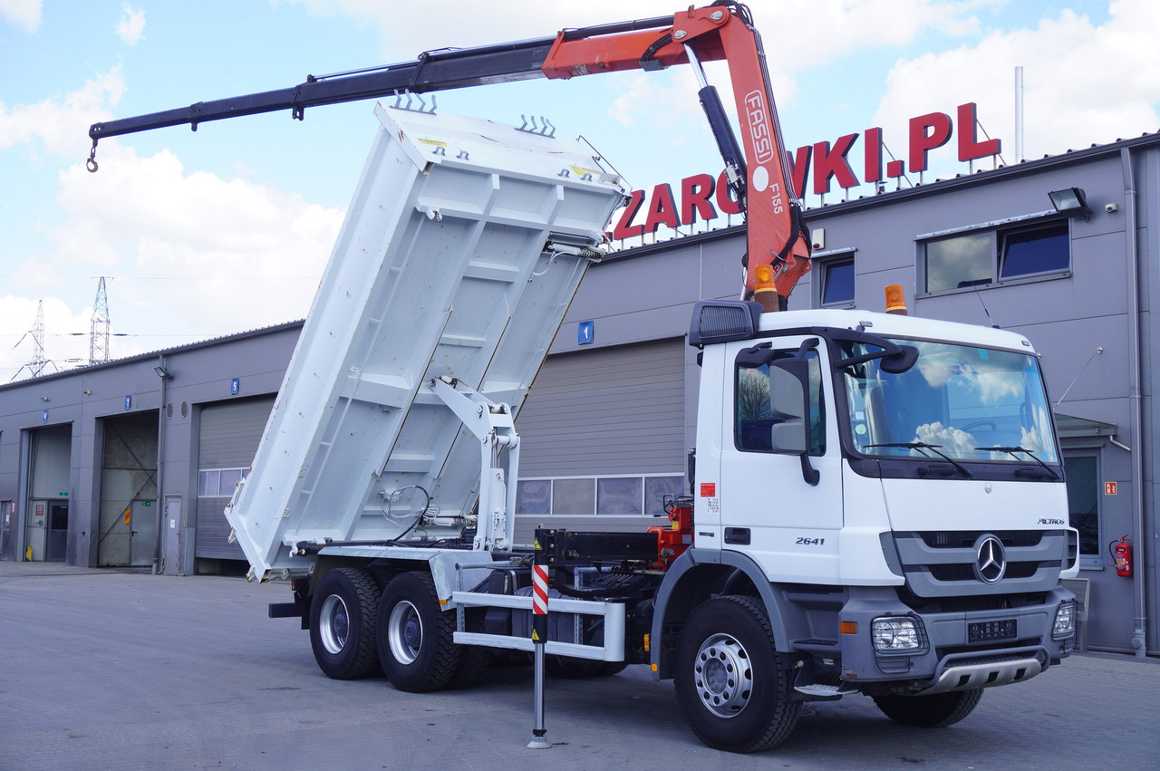 MERCEDES-BENZ Actros 2641 6×4 E5 / Crane / Dumper / 110000 km! - Φορτηγό με ανοιχτή καρότσα, Φορτηγό με γερανό: φωτογραφία 1 MERCEDES-BENZ Actros 2641 6×4 E5 / Crane / Dumper / 110000 km! - Φορτηγό με ανοιχτή καρότσα, Φορτηγό με γερανό: φωτογραφία 1