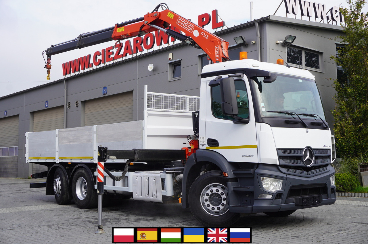 MERCEDES-BENZ Antos 2540 / Flatbed 15 EPAL / Fassi F165 / 6.1 t / 8 m reach / remote control / rotator / 1600 MTH / steered axle - Φορτηγό με γερανό: φωτογραφία 1 MERCEDES-BENZ Antos 2540 / Flatbed 15 EPAL / Fassi F165 / 6.1 t / 8 m reach / remote control / rotator / 1600 MTH / steered axle - Φορτηγό με γερανό: φωτογραφία 1