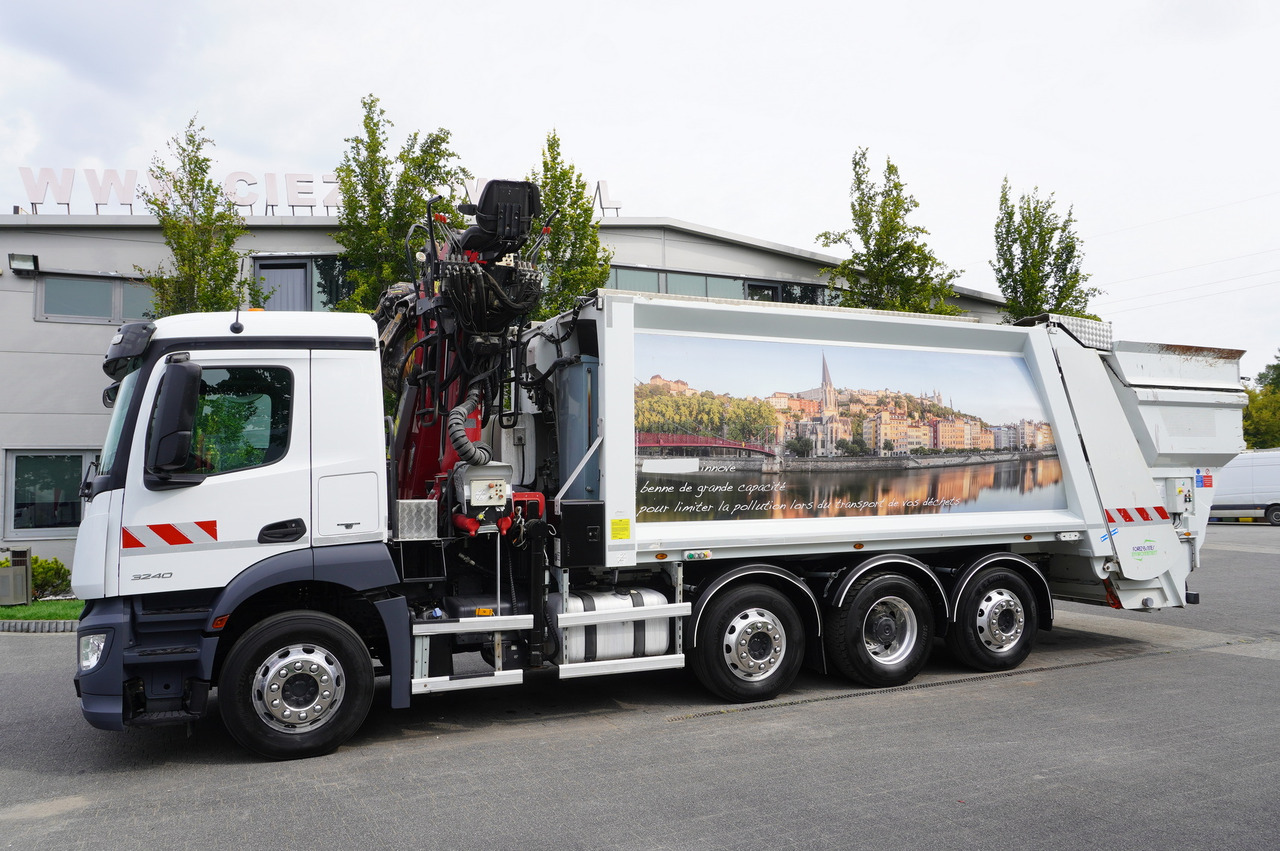 MERCEDES-BENZ Antos 3240 8x2 / Tajfun 5T crane / Farid Industries garbage truck/ 3 steered axles - Φορτηγό με γερανό: φωτογραφία 4 MERCEDES-BENZ Antos 3240 8x2 / Tajfun 5T crane / Farid Industries garbage truck/ 3 steered axles - Φορτηγό με γερανό: φωτογραφία 4
