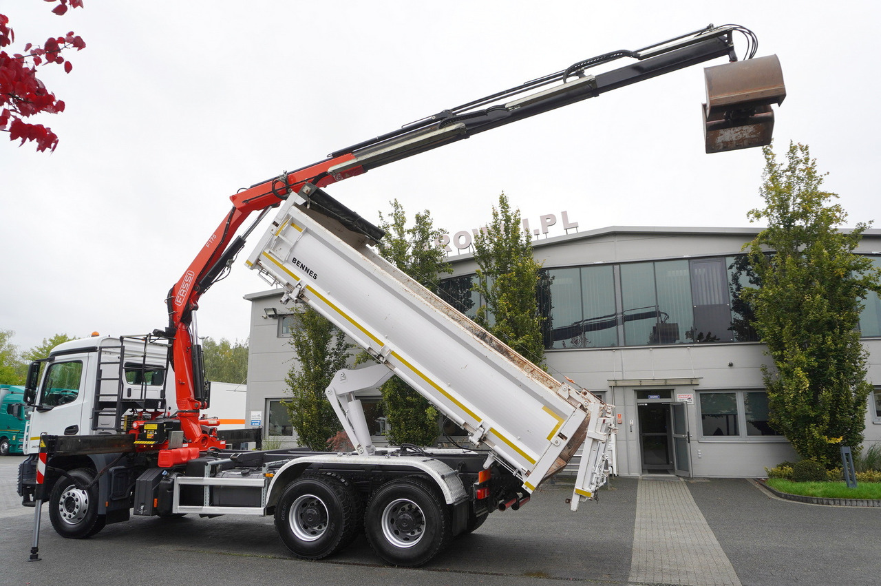 MERCEDES-BENZ Arocs 2636 6x4 / Fassi F175 / 7.7 t / 10 m / 2-side tipper / Bortmatic - Φορτηγό ανατρεπόμενο, Φορτηγό με γερανό: φωτογραφία 4 MERCEDES-BENZ Arocs 2636 6x4 / Fassi F175 / 7.7 t / 10 m / 2-side tipper / Bortmatic - Φορτηγό ανατρεπόμενο, Φορτηγό με γερανό: φωτογραφία 4
