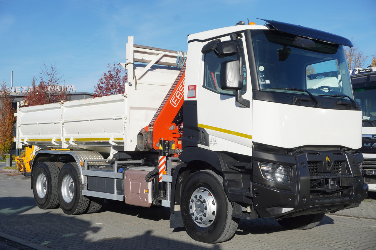 RENAULT C380 E6 6×4 / HDS Fassi F135 2700 MTH / Range 8 m / 5.6 t lifting capacity / 3-side tipper / Bortmatic - Φορτηγό ανατρεπόμενο, Φορτηγό με γερανό: φωτογραφία 2 RENAULT C380 E6 6×4 / HDS Fassi F135 2700 MTH / Range 8 m / 5.6 t lifting capacity / 3-side tipper / Bortmatic - Φορτηγό ανατρεπόμενο, Φορτηγό με γερανό: φωτογραφία 2