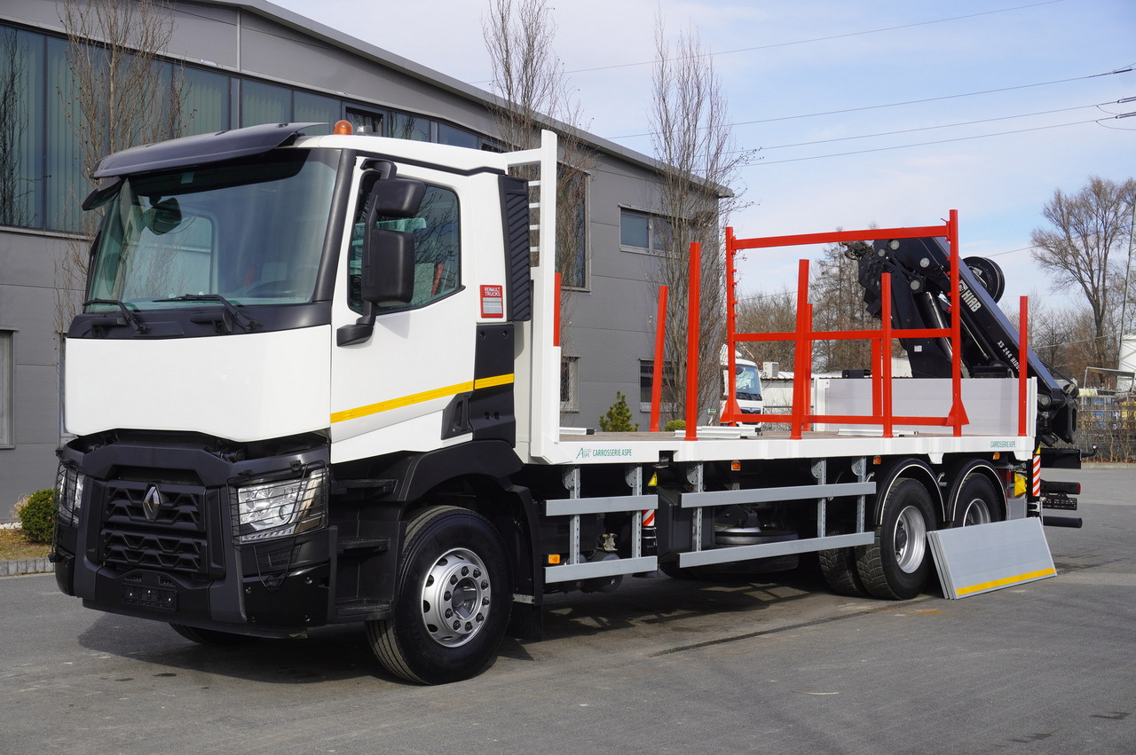RENAULT C430 / HIAB 244 EP-5 HIDUO crane 8400 kg 15 m / Platform with stanchions - Φορτηγό με γερανό: φωτογραφία 4 RENAULT C430 / HIAB 244 EP-5 HIDUO crane 8400 kg 15 m / Platform with stanchions - Φορτηγό με γερανό: φωτογραφία 4