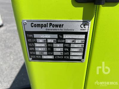COMPAL POWER VG-R30 37.5 kVA 30kW (Unused) - Βιομηχανική γεννήτρια: φωτογραφία 5 COMPAL POWER VG-R30 37.5 kVA 30kW (Unused) - Βιομηχανική γεννήτρια: φωτογραφία 5
