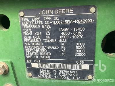 JOHN DEERE 6215R - Τρακτέρ: φωτογραφία 5 JOHN DEERE 6215R - Τρακτέρ: φωτογραφία 5