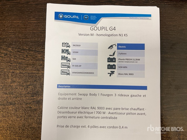 2019 Goupil G4M 4x2 Electric Utility Vehicle - Κοινοτικο όχημα/ Ειδικό όχημα: φωτογραφία 4 2019 Goupil G4M 4x2 Electric Utility Vehicle - Κοινοτικο όχημα/ Ειδικό όχημα: φωτογραφία 4