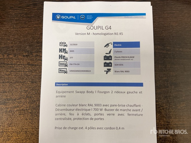2019 Goupil G4M Electric Utility Vehicle - Κοινοτικο όχημα/ Ειδικό όχημα: φωτογραφία 3 2019 Goupil G4M Electric Utility Vehicle - Κοινοτικο όχημα/ Ειδικό όχημα: φωτογραφία 3