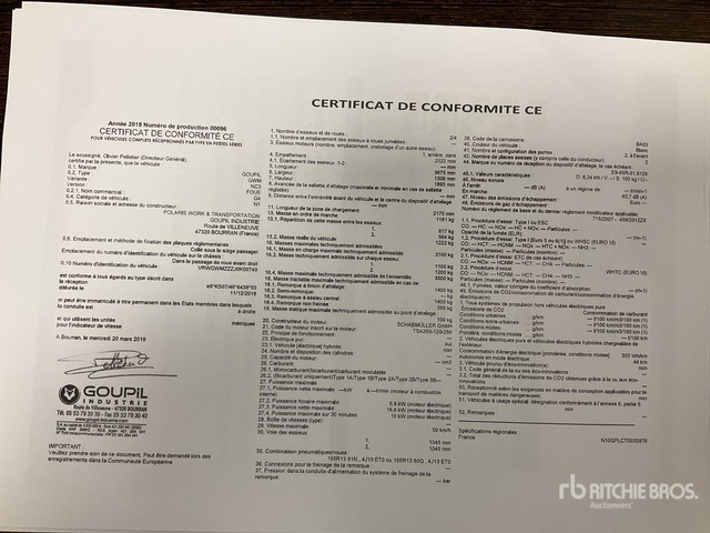 2019 Goupil G4M Electric Utility Vehicle - Κοινοτικο όχημα/ Ειδικό όχημα: φωτογραφία 2 2019 Goupil G4M Electric Utility Vehicle - Κοινοτικο όχημα/ Ειδικό όχημα: φωτογραφία 2