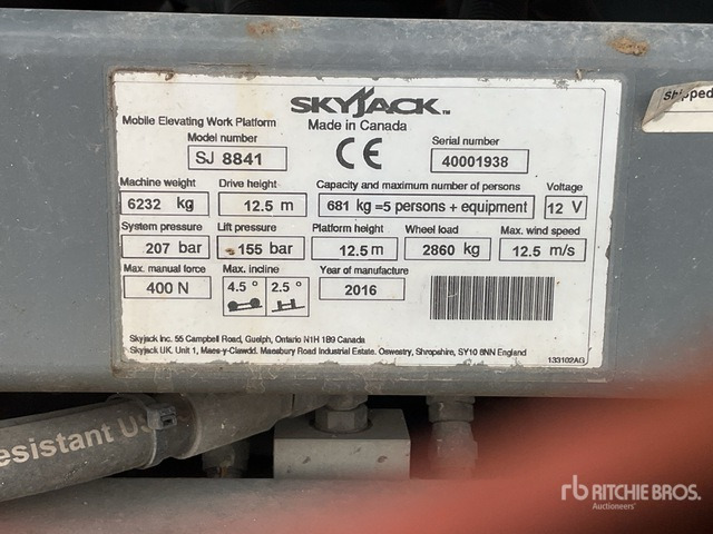 2016 Skyjack SJ8841A Scissor Lift - Ψαλιδωτό ανυψωτικό: φωτογραφία 2 2016 Skyjack SJ8841A Scissor Lift - Ψαλιδωτό ανυψωτικό: φωτογραφία 2