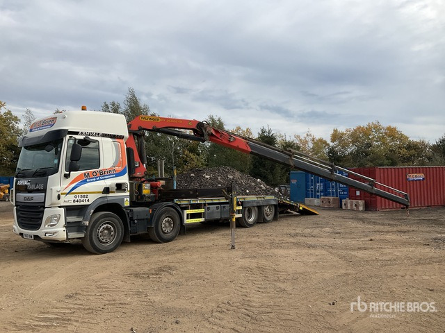 2017 DAF 8x2 Twin-Steer Sleeper Flatbed Truck with Crane - Φορτηγό με ανοιχτή καρότσα, Φορτηγό με γερανό: φωτογραφία 1 2017 DAF 8x2 Twin-Steer Sleeper Flatbed Truck with Crane - Φορτηγό με ανοιχτή καρότσα, Φορτηγό με γερανό: φωτογραφία 1