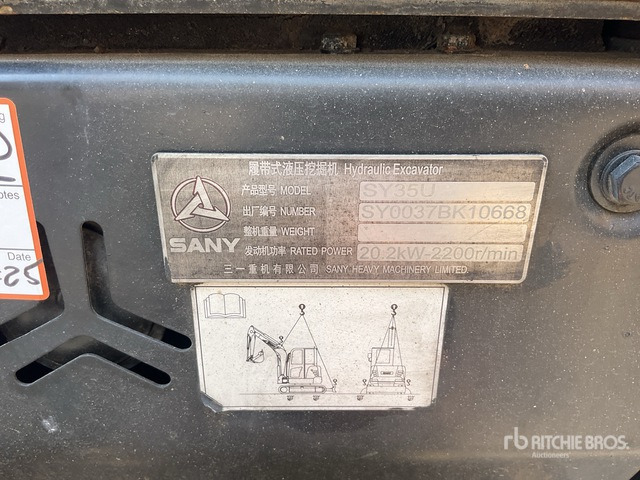 2020 Sany SY35U Mini Excavator: <6.6t - Μίνι εκσκαφέας: φωτογραφία 5 2020 Sany SY35U Mini Excavator: <6.6t - Μίνι εκσκαφέας: φωτογραφία 5