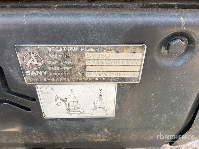 2020 Sany SY35U Mini Excavator: <6.6t - Μίνι εκσκαφέας: φωτογραφία 4 2020 Sany SY35U Mini Excavator: <6.6t - Μίνι εκσκαφέας: φωτογραφία 4