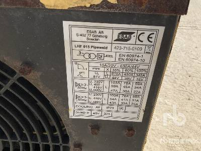 ESAB LHF 615 Quantity of (4) - Ηλεκτροσυγκολλήσεις: φωτογραφία 5 ESAB LHF 615 Quantity of (4) - Ηλεκτροσυγκολλήσεις: φωτογραφία 5