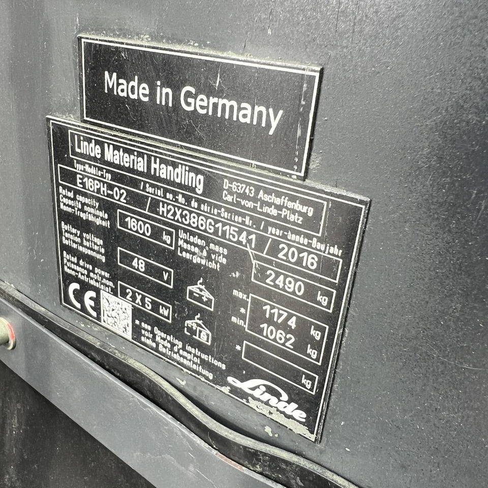 Ηλεκτροκίνητο περονοφόρο Linde E16PH (386-02) EVO: φωτογραφία 18 Ηλεκτροκίνητο περονοφόρο Linde E16PH (386-02) EVO: φωτογραφία 18