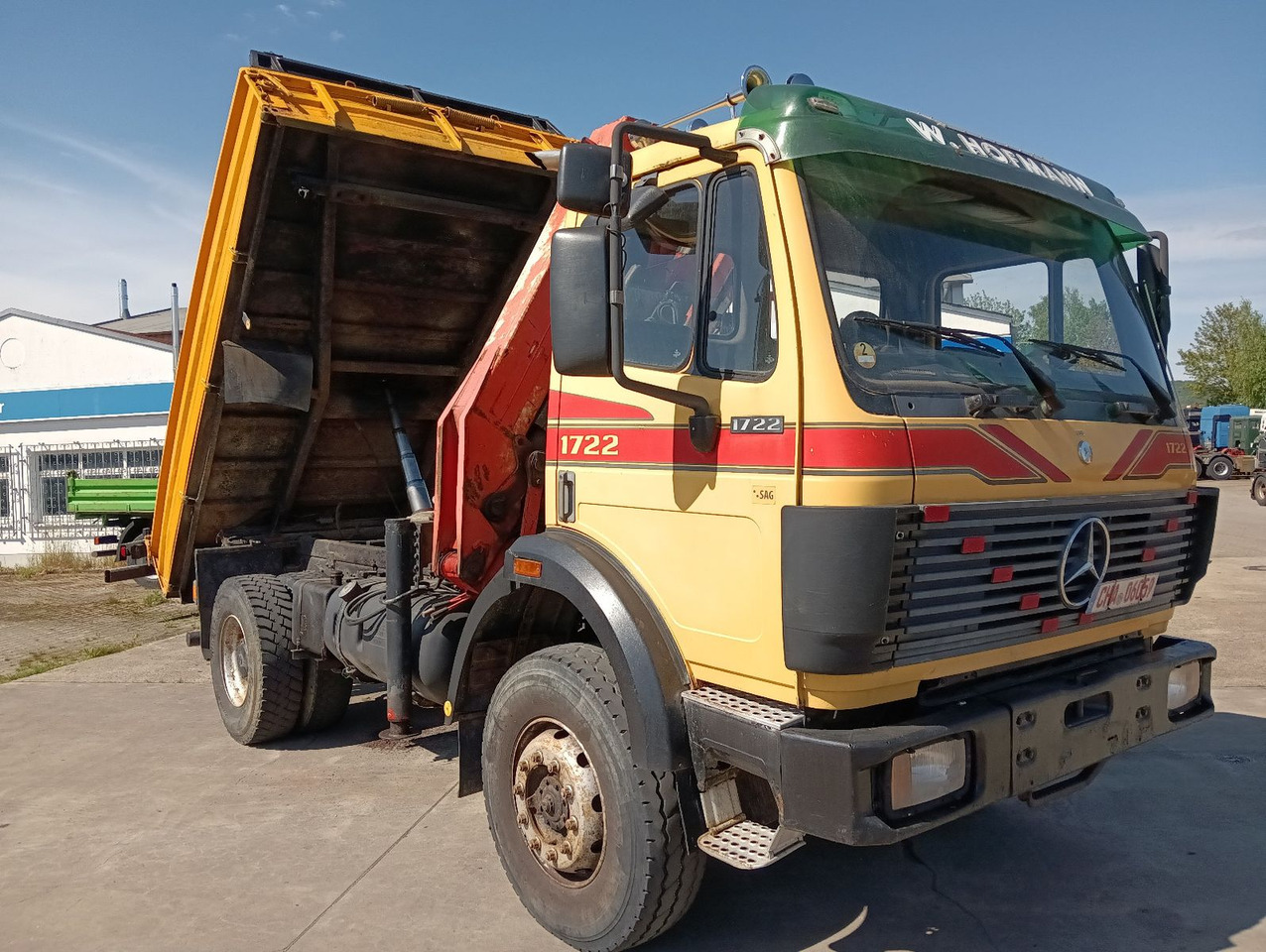 Mercedes-Benz SK 1722 AK 4x4 Blatt Schalter PalfingerPK10500A4 - Φορτηγό ανατρεπόμενο, Φορτηγό με γερανό: φωτογραφία 1 Mercedes-Benz SK 1722 AK 4x4 Blatt Schalter PalfingerPK10500A4 - Φορτηγό ανατρεπόμενο, Φορτηγό με γερανό: φωτογραφία 1