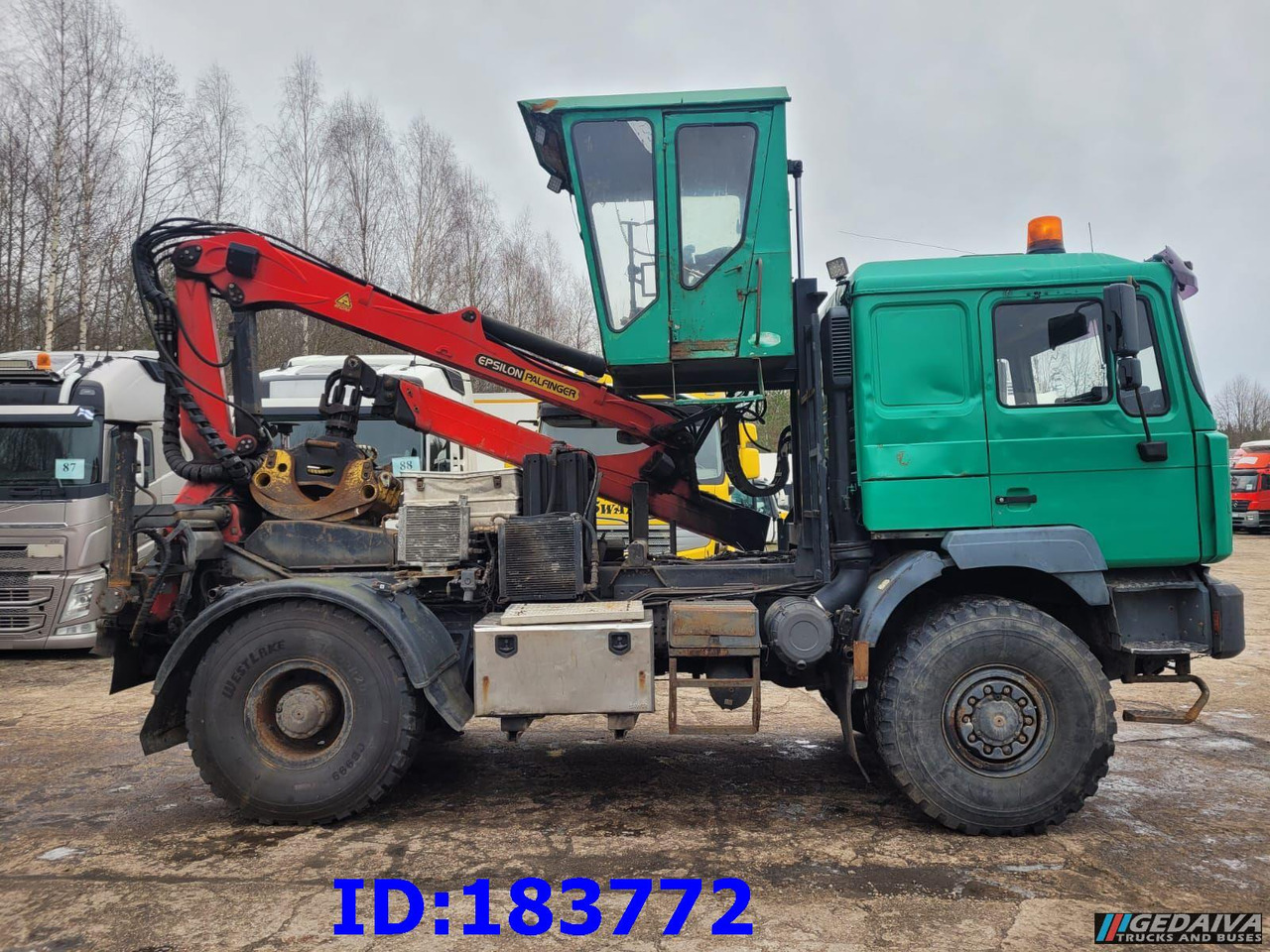 MAN 18.410 4x4 + Epsilon Palfinger SRX39 - Φορτηγό ξυλείας, Φορτηγό με γερανό: φωτογραφία 5 MAN 18.410 4x4 + Epsilon Palfinger SRX39 - Φορτηγό ξυλείας, Φορτηγό με γερανό: φωτογραφία 5