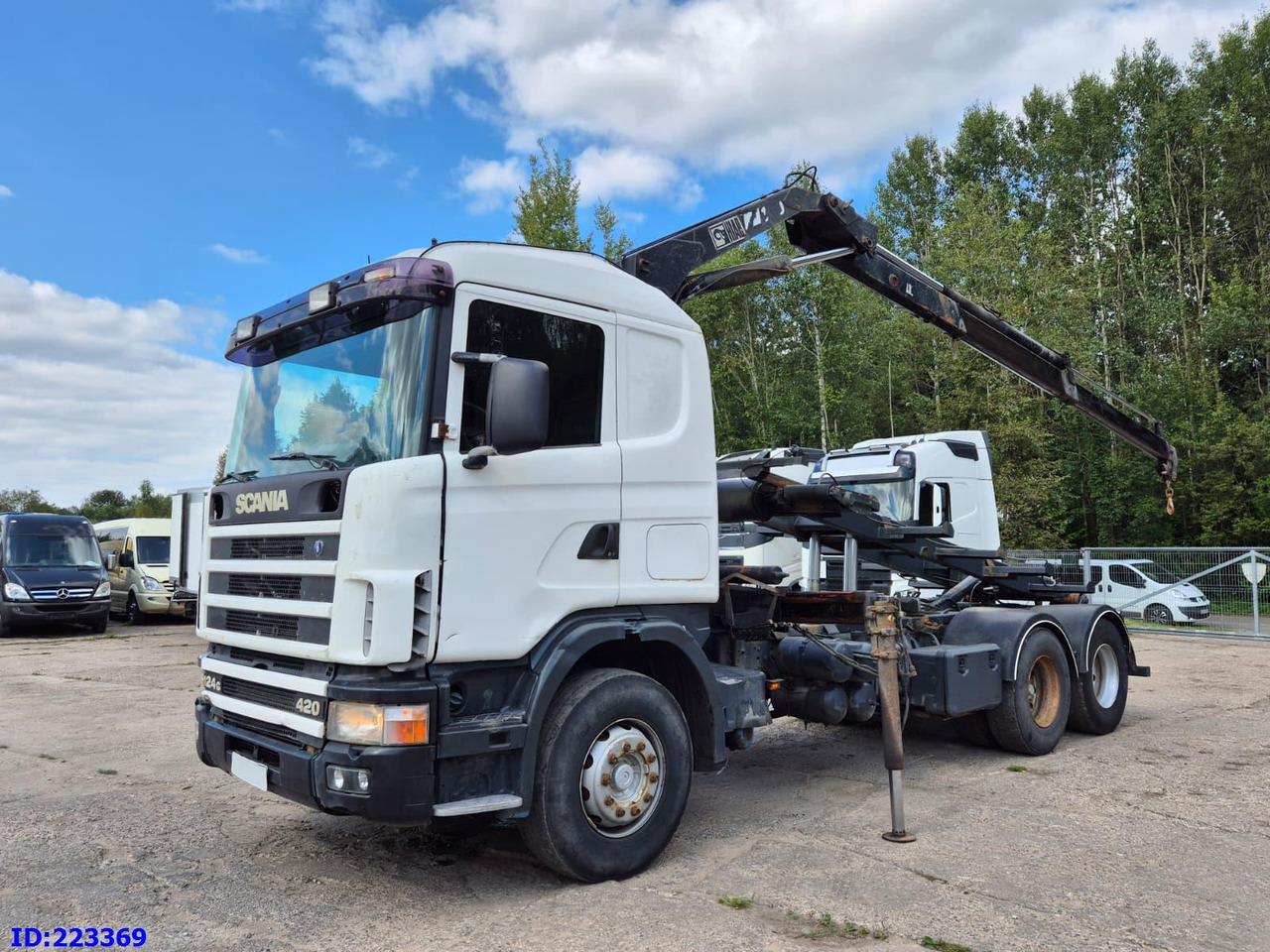 SCANIA R124 420 + Crane HIAB 140AW - Φορτηγό ανατρεπόμενο: φωτογραφία 1 SCANIA R124 420 + Crane HIAB 140AW - Φορτηγό ανατρεπόμενο: φωτογραφία 1