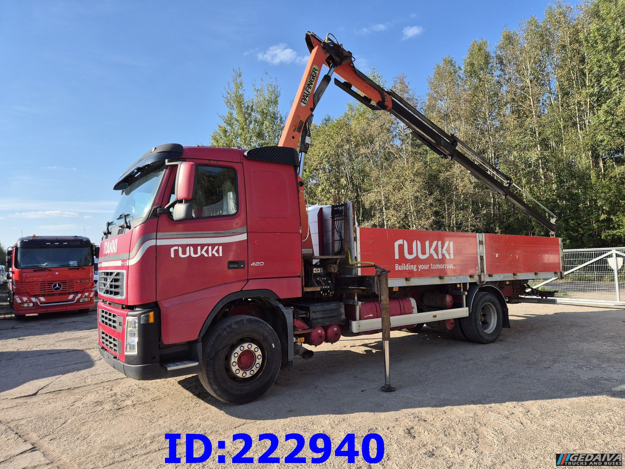 VOLVO FH12 420HP + Crane Palfinger PK9501 - Φορτηγό με ανοιχτή καρότσα: φωτογραφία 1 VOLVO FH12 420HP + Crane Palfinger PK9501 - Φορτηγό με ανοιχτή καρότσα: φωτογραφία 1