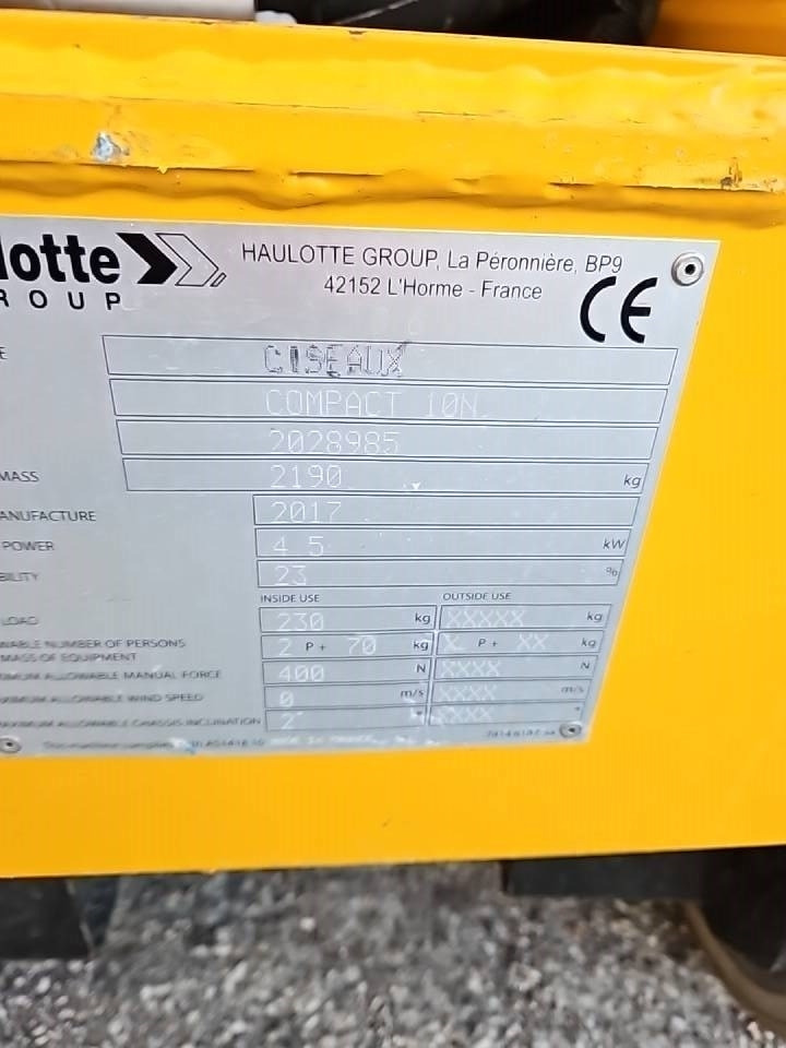 Haulotte Compact 10 N - Ψαλιδωτό ανυψωτικό: φωτογραφία 5 Haulotte Compact 10 N - Ψαλιδωτό ανυψωτικό: φωτογραφία 5