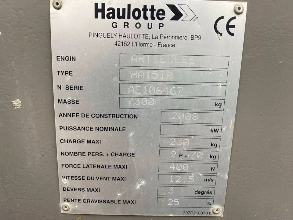 Haulotte HA 15 IP - Καλαθοφόρο ανυψωτικό: φωτογραφία 4 Haulotte HA 15 IP - Καλαθοφόρο ανυψωτικό: φωτογραφία 4