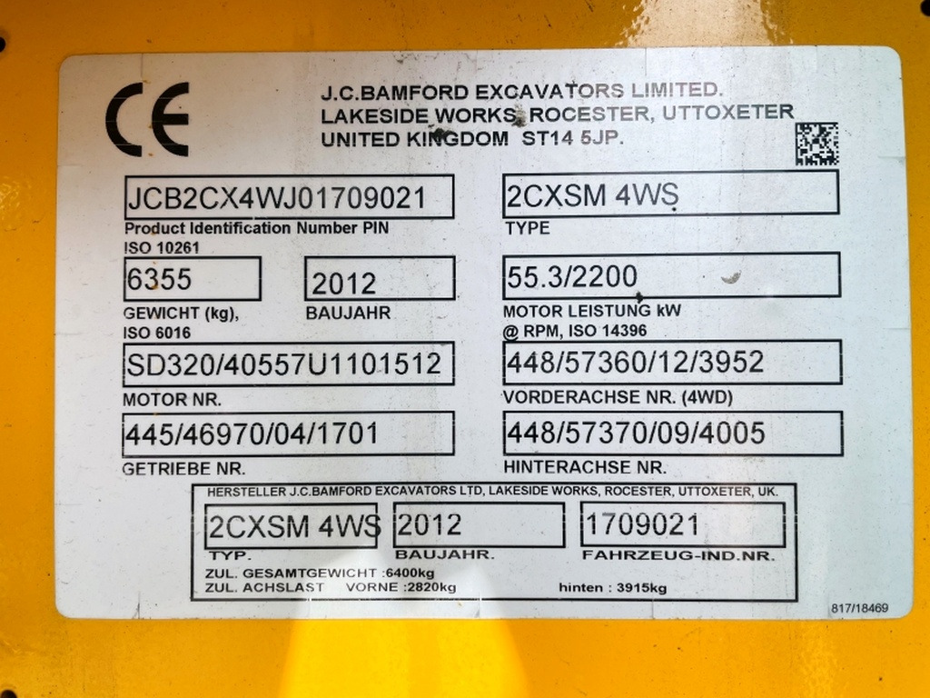 JCB 2CX SM 4WS (4003) - Φορτωτής εκσκαφέας: φωτογραφία 3 JCB 2CX SM 4WS (4003) - Φορτωτής εκσκαφέας: φωτογραφία 3