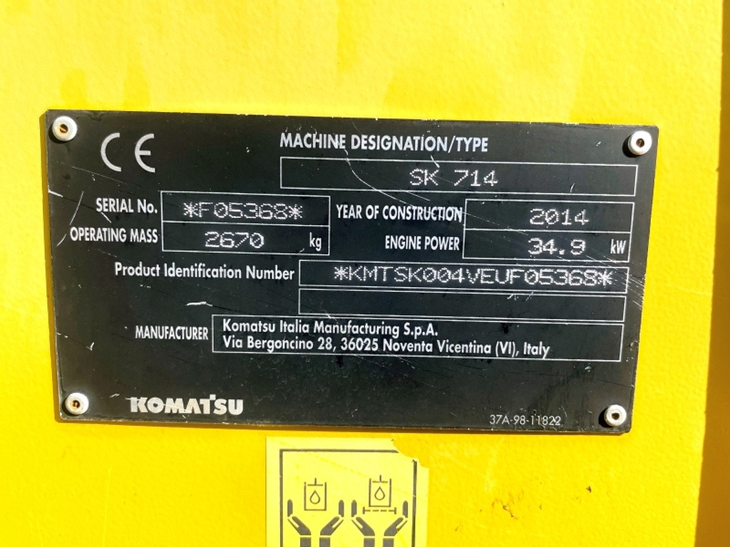 Komatsu SK714 (4077) - Φορτωτής πλάγιας ολίσθησης: φωτογραφία 3 Komatsu SK714 (4077) - Φορτωτής πλάγιας ολίσθησης: φωτογραφία 3