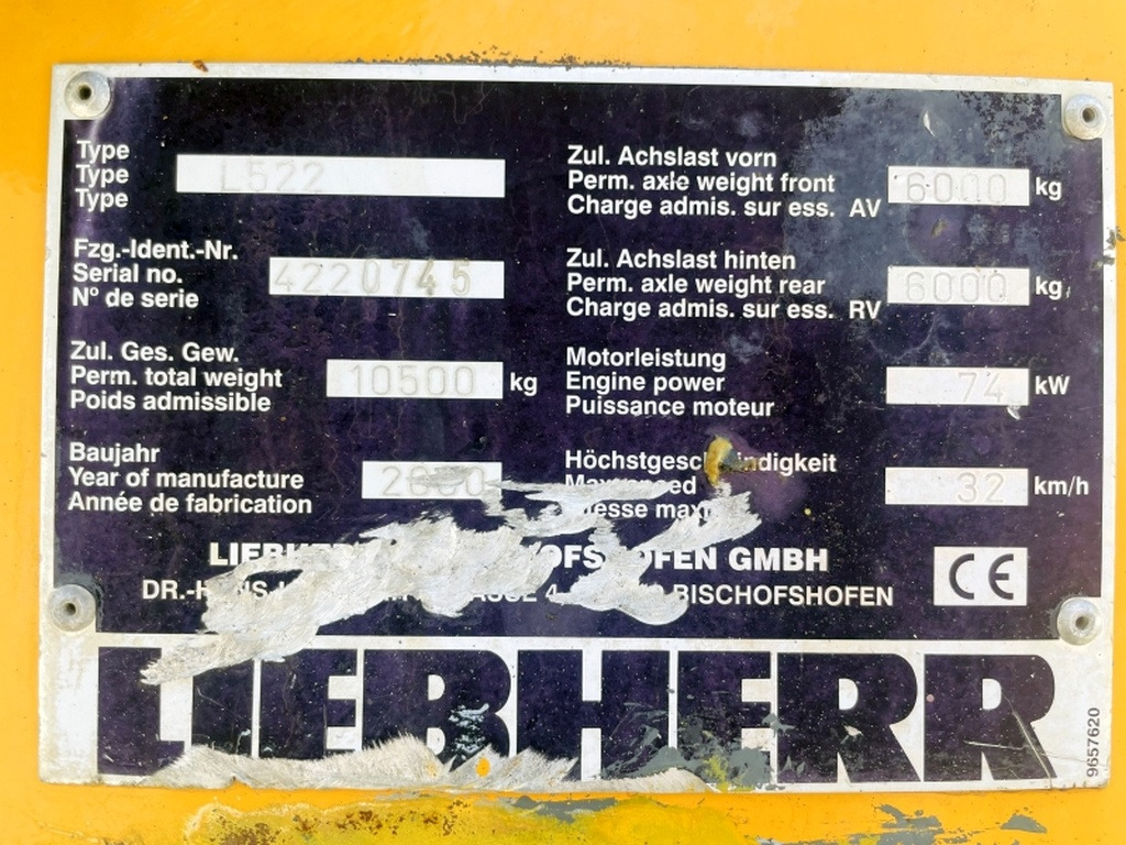 Liebherr L522 (4023) - Ελαστιχοφόρος φορτωτής: φωτογραφία 4 Liebherr L522 (4023) - Ελαστιχοφόρος φορτωτής: φωτογραφία 4